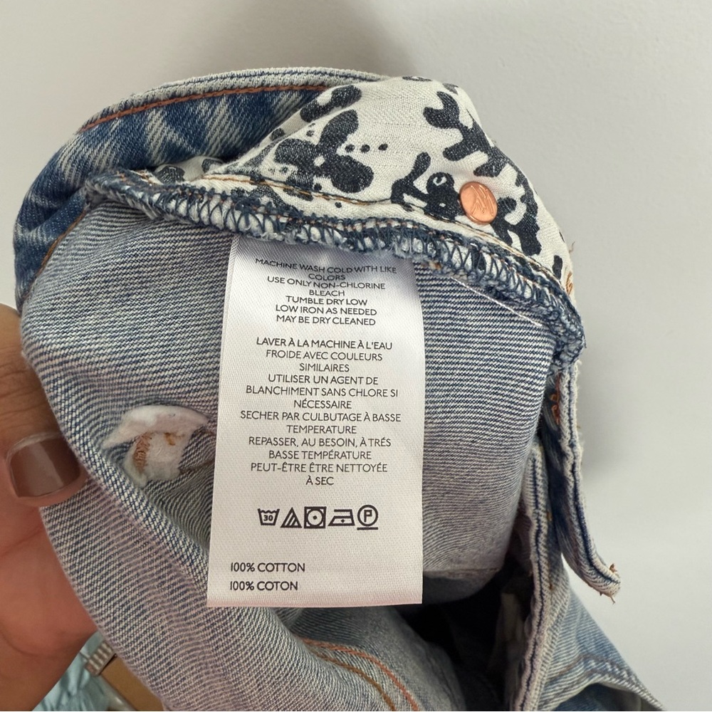 We The Free Deep Trance Dropped Boyfriend Jeans Size 31 NWOT - Picture 5 of 7